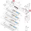 Stihl rezgéscsillapító gumibak, FS300, FS310, FS350, FS400, FS450  (41287929300)