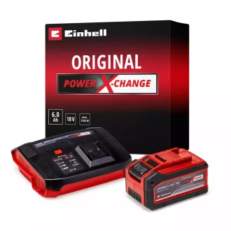   Einhell 4-6 Ah 18V Power X-Change & 6A Boostcharger Starter-Kitakku+töltő (4512143)