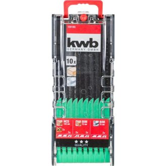   KWB CLASSIC HCS, Bi-metal JIGSAW BLADES POWER BOX szúrófűrészlap klt. 10 db HCS 8 x 100 mm, Bi-metal 2 x 77 mm (49109180)