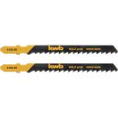 KWB PROFI HCS JIGSAW BLADE szúrófűrészlap 2 db fog távolság: 4,0 mm 100/77 mm durva egyenes vágás (49610320)