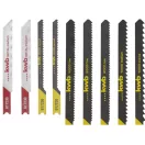 KWB PROFI HCS, Bi-metal JIGSAW BLADES szúrófűrészlap klt. 10 db HCS 6 x 100 mm, 2 x 77 mm Bi-metal 1 x 100 mm 1 x 77 mm (49617230)