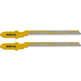   KWB PROFI HCS JIGSAW BLADE szúrófűrészlap 2 db fog távolság: 1,4 mm 82/55 mm tiszta ív vágás (49620620)
