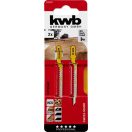 KWB PROFI HCS JIGSAW BLADE szúrófűrészlap 2 db fog távolság: 1,4 mm 82/55 mm tiszta ív vágás (49620620)