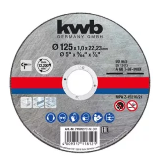 KWB EXTRA INOX 125x22,23x1,0 mm vágótárcsa (49711812)