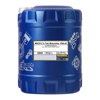   MANNOL 7812 4-Takt Motorbike 10W-40 – 4 ütemű motorkerékpár-olaj, 10 l (510076)