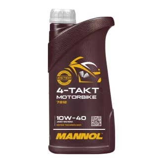   MANNOL 7812 4-Takt Motorbike 10W-40 – 4 ütemű motorkerékpár-olaj, 1 l (510252)