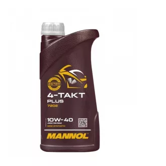   MANNOL 7202 4-Takt Plus 10W-40 – 4 ütemű motorkerékpár-olaj, 1 l (510466)
