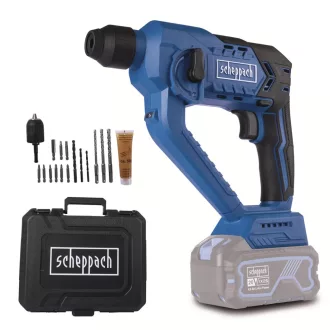   Scheppach C-RHD130-X - akkus SDS Plus 3 az 1-ben fúrókalapács ütőfunkcióval, kofferrel és tartozékokkal IXES 20 V (akku és töltő nélkül), 1,3 J (5909249900)