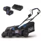 Scheppach BC-MP380-X-SET XL2 akkus fűnyíró indukciós motorral 4 az 1-ben 2x20V, IXES 20V (2 db akkuval és töltővel) (5911414400)