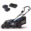 Scheppach BC-MP380-X-SET XL2 akkus fűnyíró indukciós motorral 4 az 1-ben 2x20V, IXES 20V (2 db akkuval és töltővel) (5911414400)