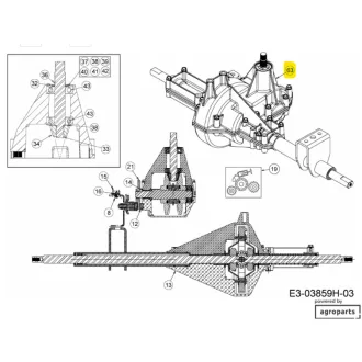   MTD transzmatikus hajtómű LT1 gyűjtős fűnyírótraktorhoz (618-07408A)