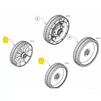 MTD fűnyíró kerék 180mm (634-05151)
