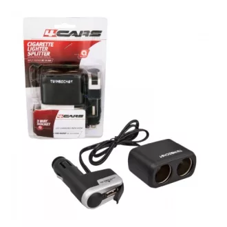 Szivargyújtó elosztó 2-es + usb 500ma94142 (666761)