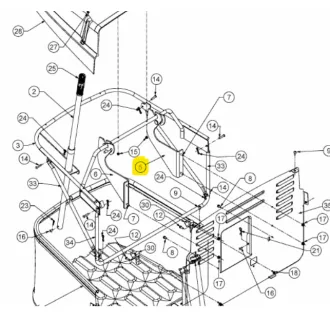 MTD LT traktor fűgyűjtő tartó konzol bal (683-04421637)