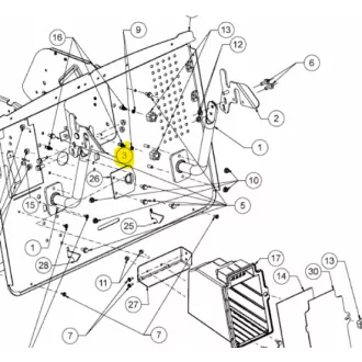   MTD fűgyűjtő kosár tartó konzol bal XT1, XT2 (683-05451A-Z)