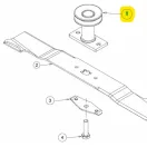 Fűnyíró késtartó, MTD 46SPO 22,2mm 748-04016A, 687-02555 (687-05229)