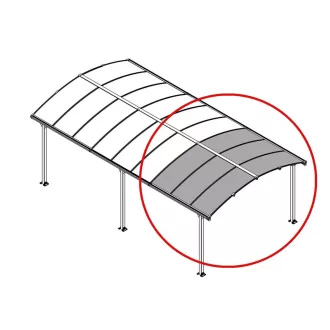   Palram - Canopia Bővítő elem Arcadia kocsibeállókhoz (210 cm)  (705481)