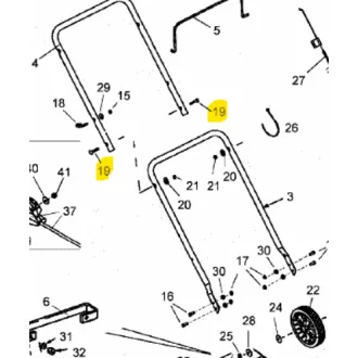   MTD fűnyíró tolószár rögzítő csavar BOLT:CRG:M8-1.25 x 40:DIN 603 (710-04612)