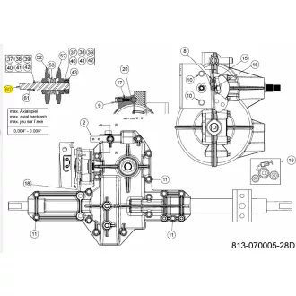 Traktor hajtóműbe tengely tengely / 711-04823