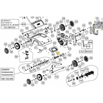   MTD Optima 35 VO, VB gyeplazító tengely összekötö darab (711-06269)