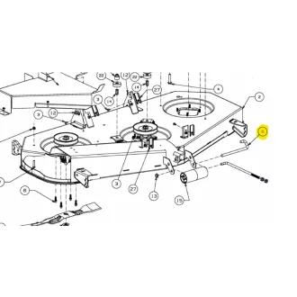   MTD első talajkövető kerék tengely PIN.RLR.1.2X7.31 LG XT3 (711-06377)