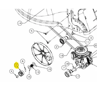 MTD fogaskerék J deck bal (717-04184C)
