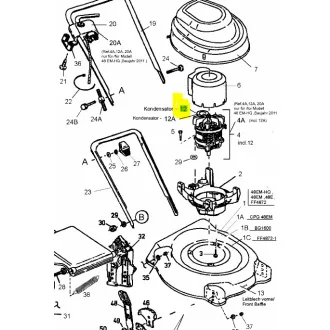 MTD kondenzátor 16uF aszinkron motor üzemi  (725-04981)