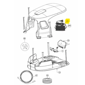   Töltő adapter 14 V Dc RT 300, RT 700 robotfűnyíróhoz (725-17062)