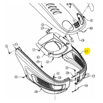 MTD fűnyírótraktor motorháztető elem bal (731-04958)