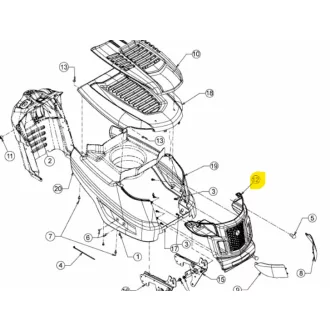 MTD motorháztető LT első betét K-style (731-06796A)