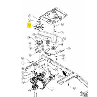 MTD hidrohajtómű ventilátor (731-11508)