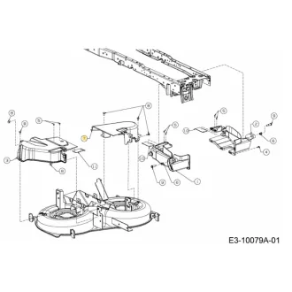 MTD fűnyíró traktor késház burkolat (731-12536)
