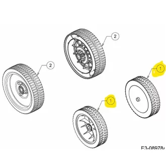 Fűnyíró kerék MTD 46PB 180mm (734-04186)
