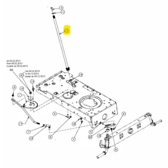   MTD kormányrúd SHFT:STG:5/8 SPLINE x 22.08 LG 738-0919A (738-0919B)