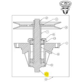 MTD késagy tengely SHAFT:SPDL:6.11 LG (738-1186A)