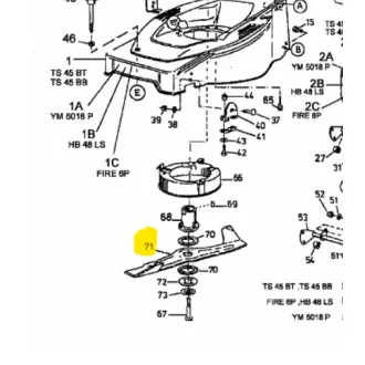 MTD fűnyíró kés 45cm (742-04026)