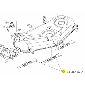   Cub Cadet Mulch kés  17.27" csillag tájoló lyukasztással (742-05067-S)