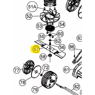MTD fűnyíró kés 40cm (742-05281)