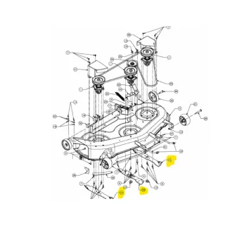   Mtd fűnyíró traktor kés "csillag" tájolású 16.28 3 IN ONE  (742-0611A)
