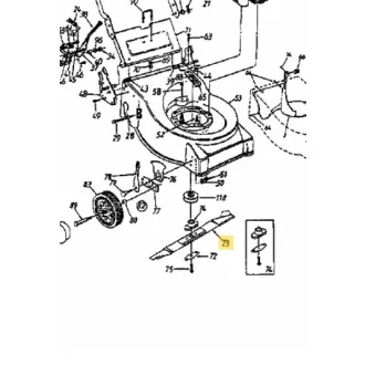 MTD fűnyíró kés 18" (742-0638)