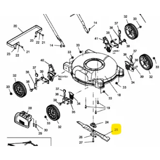 MTD fűnyíró kés 20" (742-0740)