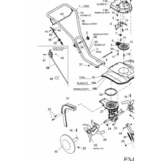 MTD kapálógép gázbowden (746-04293)