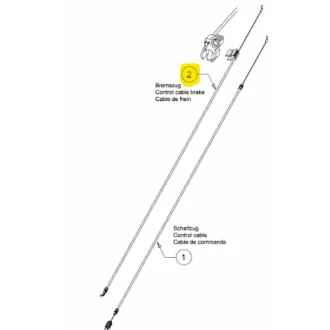 MTD bowden  motor-fék 1295mm (746-04783)