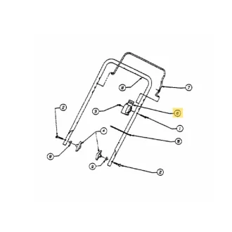 MTD fűnyíró gázkar ház (746-0883)