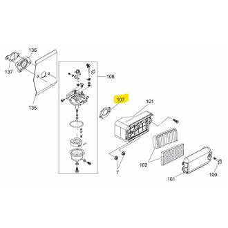   MTD motor karburátor-légszűrőház tömítés 1P65 (751-11525)