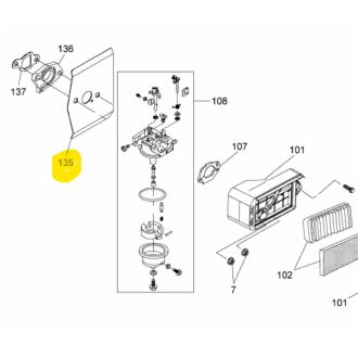 MTD karburátor tömítés 1P65 (751-11526)
