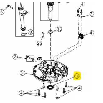   MTD forgattyústengely szimering alsó 38x25x7 1P61, 1P65, 1P70, 5X65, 5T65, 1X65, 6X65, 1P57, 6T65, 1T65,1R65 (751-11545)