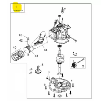   MTD Motorblokk 1P61 szerelt alapegység lásd robbantott kép MTD10-IL23-0005 (751-11862)