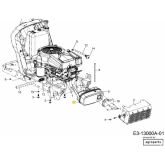 Cub Cadet kipufogó LT1, LT2 (751-15799)
