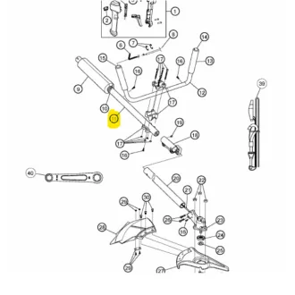   MTD bozótvágó 990, 790 felső szár (cső - motor oldal) (753-04236)
